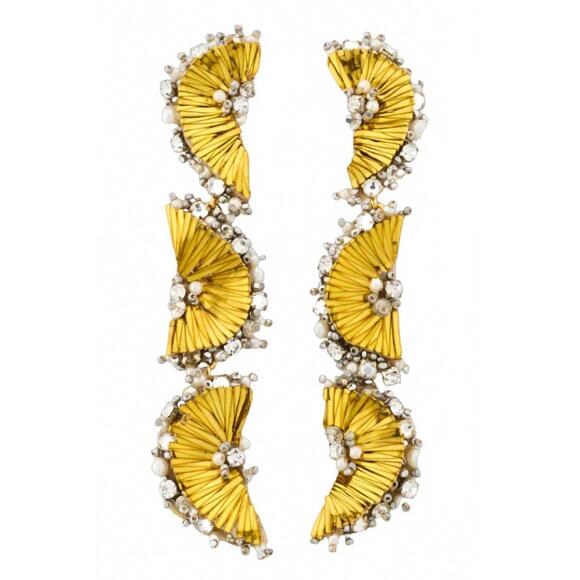 MIGNONNE GAVIGAN Jewelry - NEW MIGNONNE GAVIGAN women's murray triple drop earrings in gold/crystal